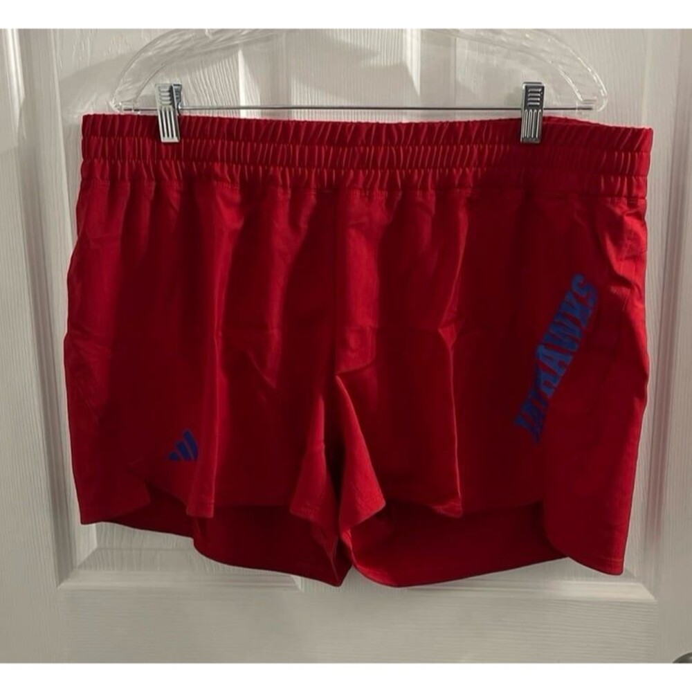 Adidas Women's Woven NCAA Kansas Jayhawks Shorts Size XL New With Tags